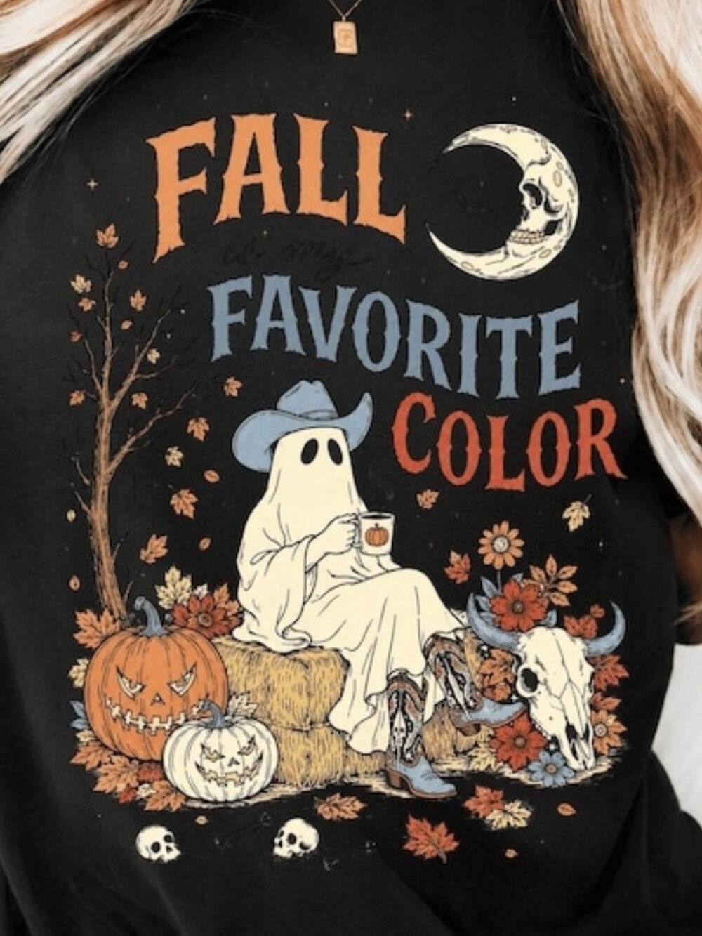 Fall Is My Favorite Color Cute Autumn Graphic Tee - Picture 2 of 3